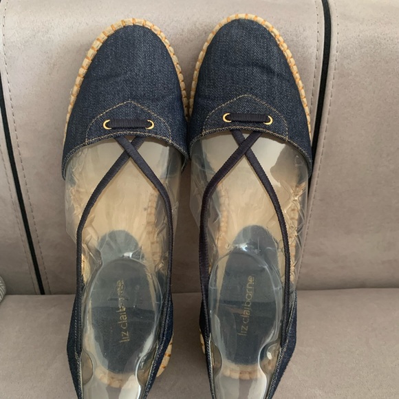 Liz Claiborne Denim Wedge Sandals/Espadrilles size 10. - Picture 3 of 12